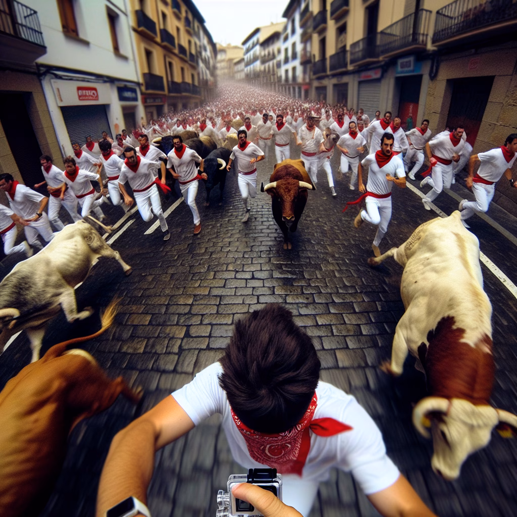 El encierro visto desde dentro: cámaras GoPro en los encierros de San Fermín